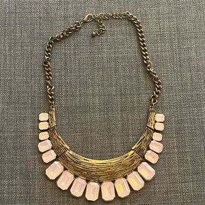PINK AND GOLD STATEMENT NECKLACE